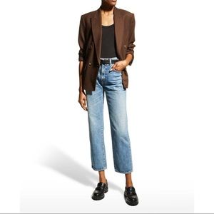 SLVRLAKE Sophie Straight Leg Relaxed Fit Jeans Thunder Road Blue Size 31 NWT